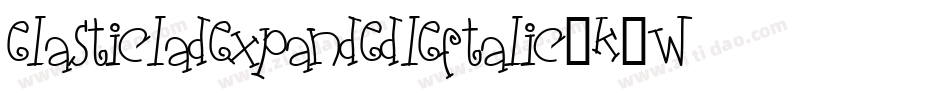 ElasticLadExpandedLeftalic-K7W6W字体转换