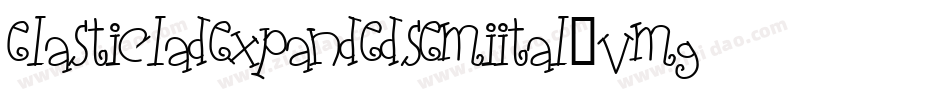 ElasticLadExpandedSemiItal-vmgMZ字体转换