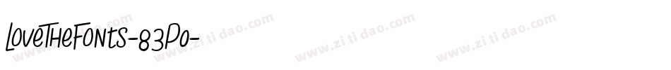 LoveTheFonts-83P0字体转换