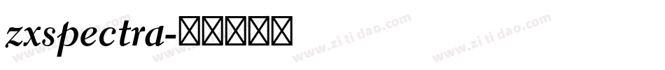 zxspectra字体转换