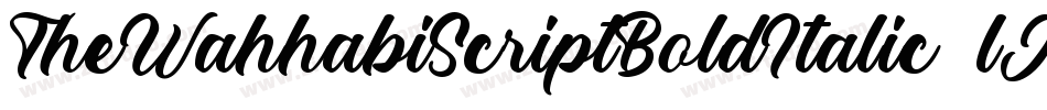 TheWahhabiScriptBoldItalic-lJ3y字体转换