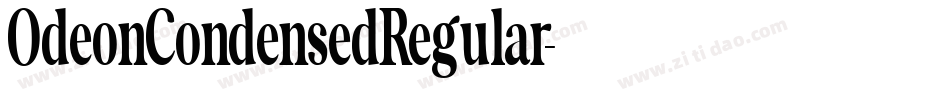 OdeonCondensedRegular字体转换