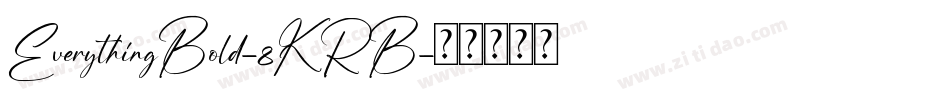 EverythingBold-8KRB字体转换