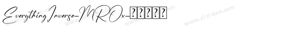 EverythingInverse-MROx字体转换
