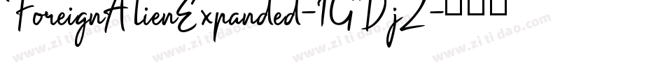 ForeignAlienExpanded-1GDjZ字体转换