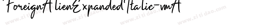 ForeignAlienExpandedItalic-vmAnO字体转换