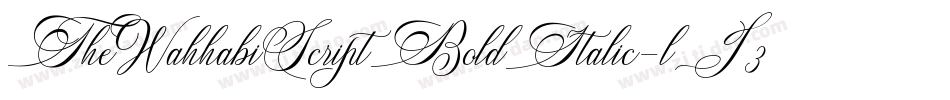 TheWahhabiScriptBoldItalic-lJ3y字体转换