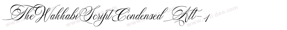 TheWahhabiScriptCondensedAlt-16Bg字体转换