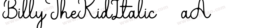BillyTheKidItalic-9aA2字体转换