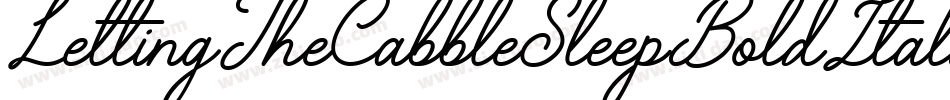 LettingTheCabbleSleepBoldItalic-z2n3字体转换