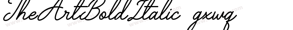 TheArtBoldItalic-gxwq3字体转换