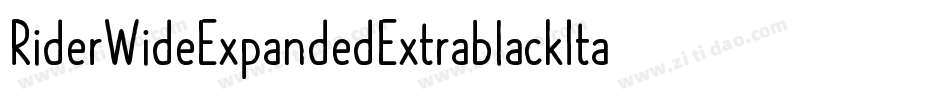 RiderWideExpandedExtrablackItalic-7Yx4字体转换 RiderWideExpandedExtrablackItalic-7Yx4字体转换