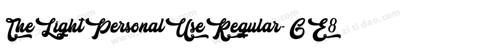 TheLightPersonalUseRegular-GE8O字体转换