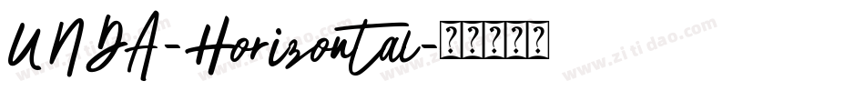 UNDA-Horizontal字体转换