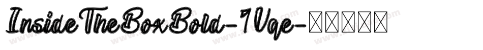 InsideTheBoxBold-1Vqe字体转换