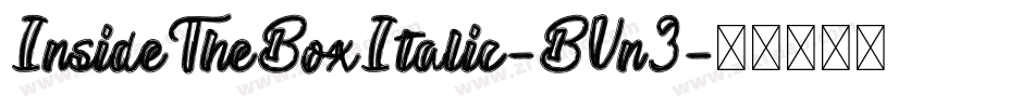 InsideTheBoxItalic-BVn3字体转换