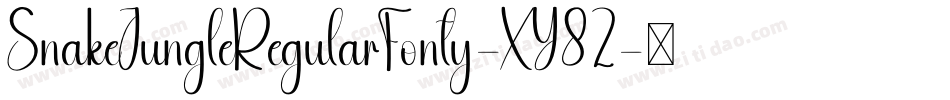SnakeJungleRegularFonty-XY82字体转换