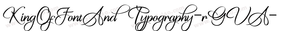 KingOfFontAndTypography-rGVA字体转换