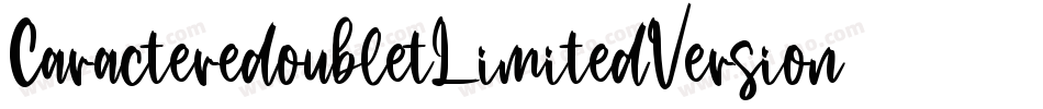 CaracteredoubletLimitedVersion-8j20字体转换
