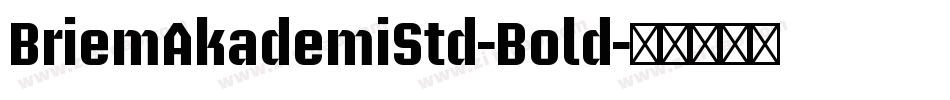BriemAkademiStd-Bold字体转换