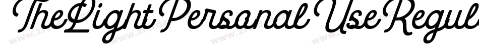 TheLightPersonalUseRegular-GE8O字体转换