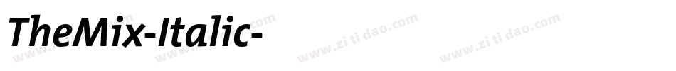 TheMix-Italic字体转换