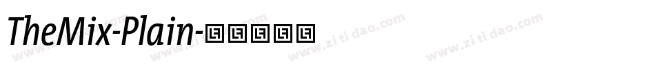 TheMix-Plain字体转换
