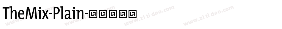 TheMix-Plain字体转换