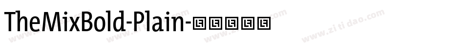 TheMixBold-Plain字体转换