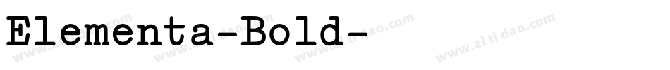 Elementa-Bold字体转换