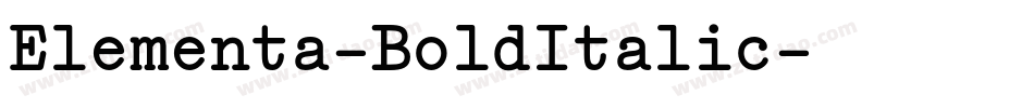 Elementa-BoldItalic字体转换