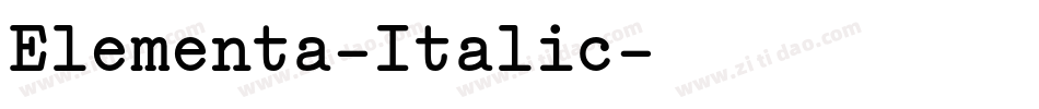 Elementa-Italic字体转换