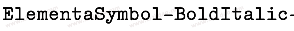 ElementaSymbol-BoldItalic字体转换