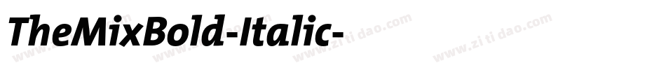 TheMixBold-Italic字体转换
