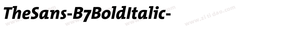 TheSans-B7BoldItalic字体转换