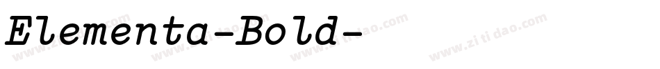 Elementa-Bold字体转换