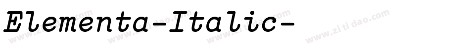 Elementa-Italic字体转换