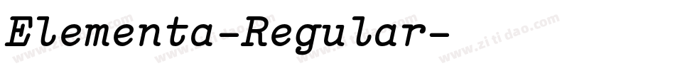 Elementa-Regular字体转换