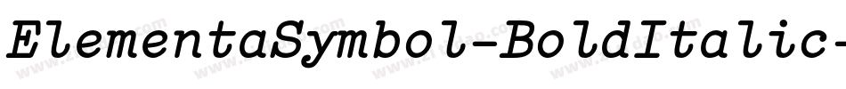 ElementaSymbol-BoldItalic字体转换