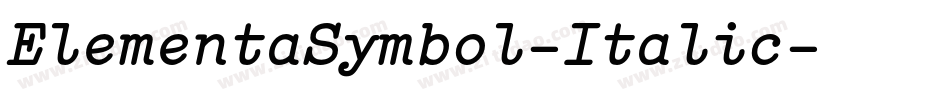 ElementaSymbol-Italic字体转换
