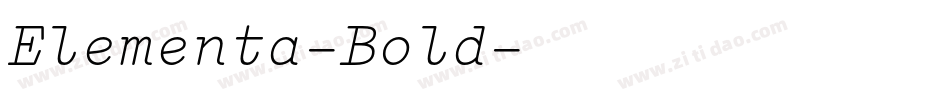 Elementa-Bold字体转换