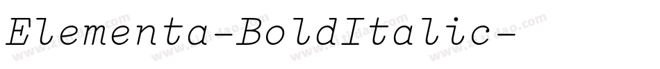Elementa-BoldItalic字体转换