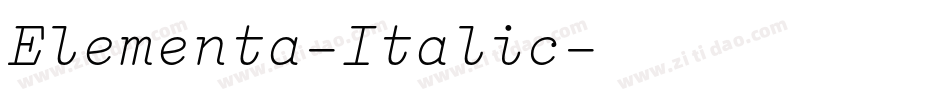 Elementa-Italic字体转换