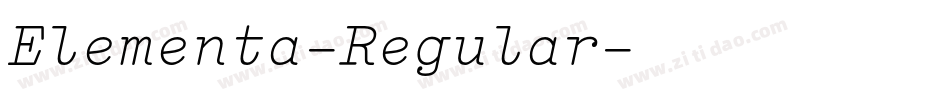 Elementa-Regular字体转换