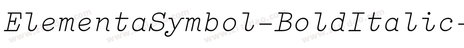 ElementaSymbol-BoldItalic字体转换