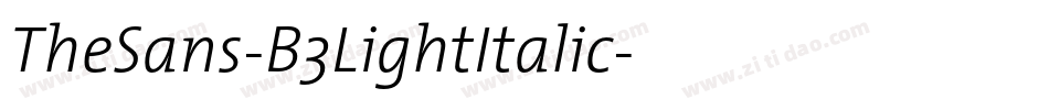 TheSans-B3LightItalic字体转换