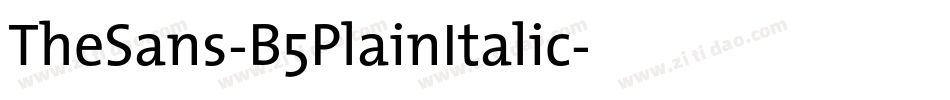 TheSans-B5PlainItalic字体转换