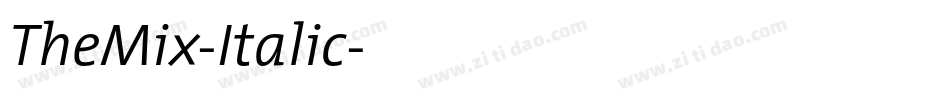 TheMix-Italic字体转换