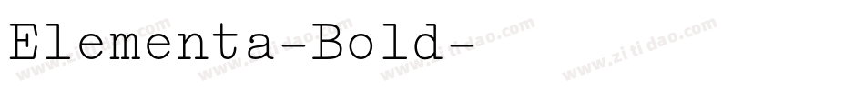 Elementa-Bold字体转换