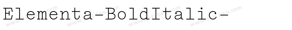Elementa-BoldItalic字体转换